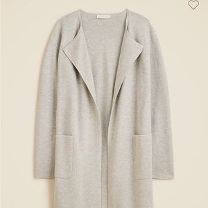 J. Crew Juliette collarless sweater blazer Women's Light gray cardigan coat